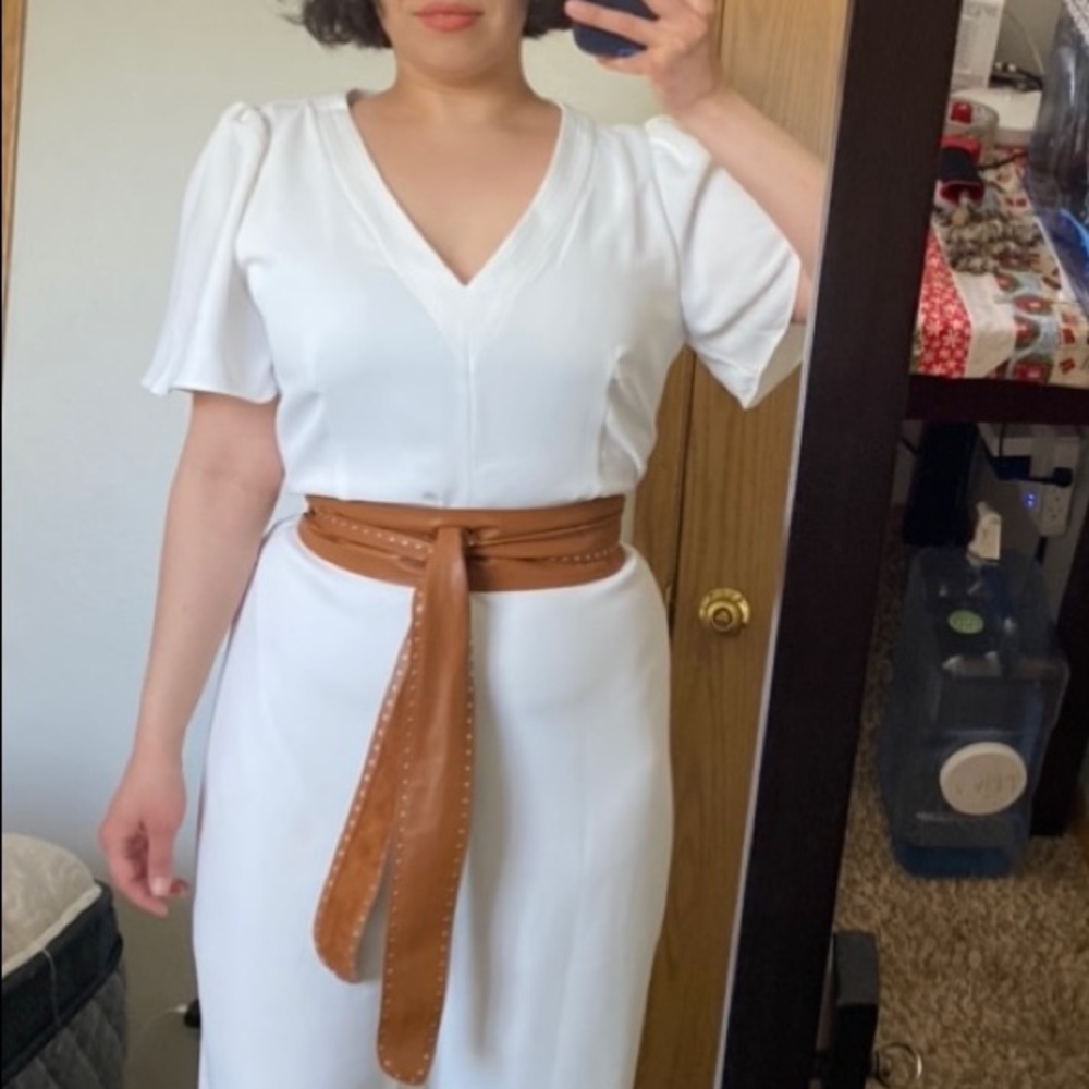 WHBM soft studded tan obi belt - Picture 7 of 7